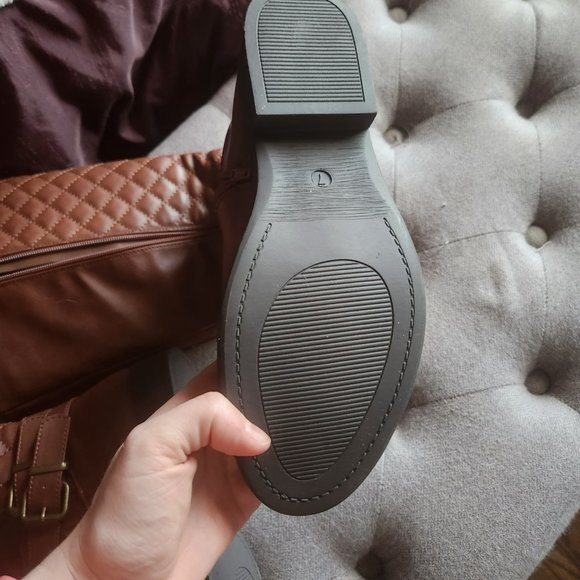 Dark Brown Knee High Riding Boots Worn Once (Size 7) - Picture 4 of 5